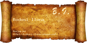 Bodosi Ilona névjegykártya